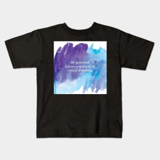No great mind has ever existed without a touch of madness. Aristotle Kids T-Shirt